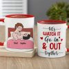 Let's Watch It Go In & Out Together - Personalized Couple Mug - Gift For Couple
