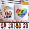 LGBT Doll Couple Sitting Under Tree Personalized Mug LGBT Doll Couple Sitting Under Tree Personalized Mug