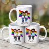 LGBT Doll Couple Standing Personalized Mug LGBT Doll Couple Standing Personalized Mug