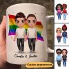 LGBT Doll Couple Standing Personalized Mug LGBT Doll Couple Standing Personalized Mug