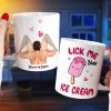 Lick Me Until Ice Cream - Personalized Couple Mug - Gift For Funny Couple
