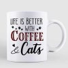 Life Better Cats Chibi Coffee Personalized Mug