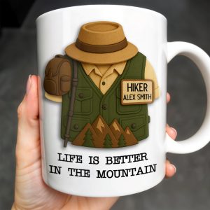 Life Is Better In The Mountain, Mountains and Hiking Gear - Personalized Custom Coffee Mug - FTN005_MG
