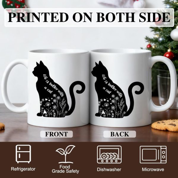 Life Is Better With a Cat Coffee Mug Funny Cat Lover Gift for Cat Mom Dad Women Men Life Is Better With a Cat Coffee Mug Funny Cat Lover Gift for Cat Mom Dad Women Men