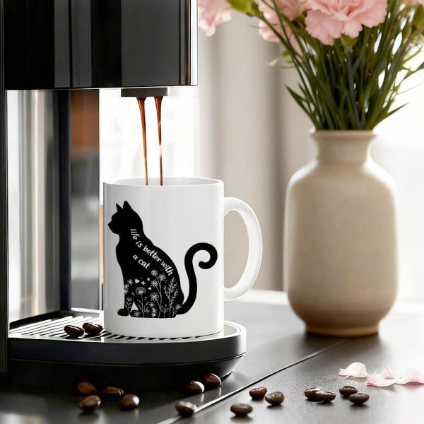 Life Is Better With a Cat Coffee Mug Funny Cat Lover Gift for Cat Mom Dad Women Men Life Is Better With a Cat Coffee Mug Funny Cat Lover Gift for Cat Mom Dad Women Men