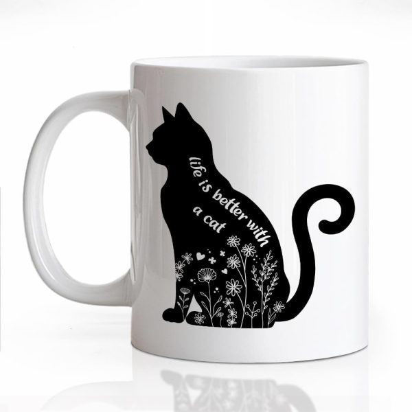 Life Is Better With a Cat Coffee Mug Funny Cat Lover Gift for Cat Mom Dad Women Men Life Is Better With a Cat Coffee Mug Funny Cat Lover Gift for Cat Mom Dad Women Men