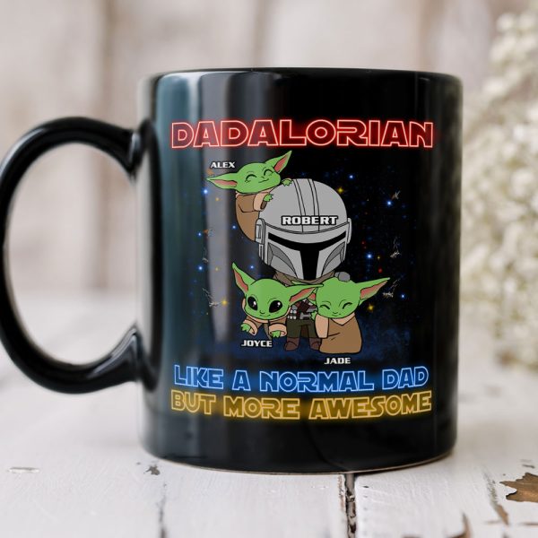 Like A Normal Dad But More Awesome - Personalized Black Mug
