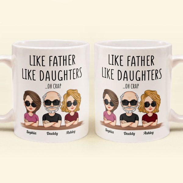 Like Father Like Daughter - Cartoon Version - Personalized Mug Like Father Like Daughter - Cartoon Version - Personalized Mug