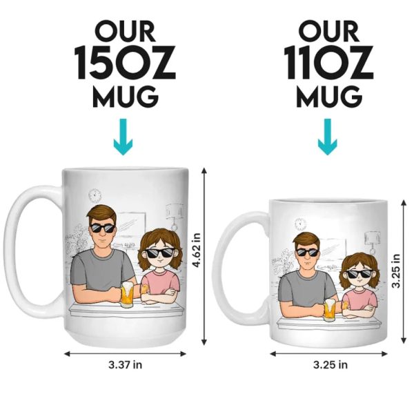 Like Father Like Daughter - Family Personalized Custom Mug - Gift For Dad, Grandpa Like Father Like Daughter - Family Personalized Custom Mug - Gift For Dad, Grandpa