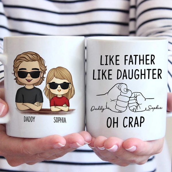 Like Father Like Daughter - Family Personalized Custom Mug - Gift For Family Members Like Father Like Daughter - Family Personalized Custom Mug - Gift For Family Members