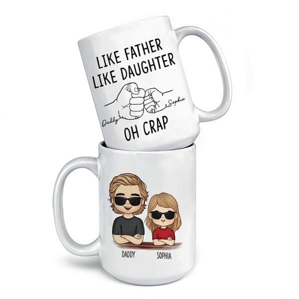 Like Father Like Daughter - Family Personalized Custom Mug - Gift For Family Members Like Father Like Daughter - Family Personalized Custom Mug - Gift For Family Members