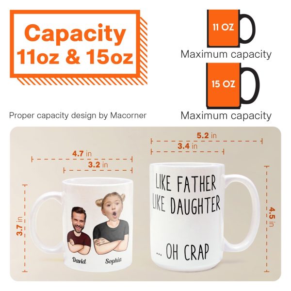 Like Father Like Daughter - Personalized Photo Mug Like Father Like Daughter - Personalized Photo Mug