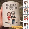Like Father Like Daughter Funny Cartoon Caricature Personalized Mug Like Father Like Daughter Funny Cartoon Caricature Personalized Mug