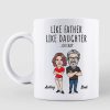 Like Father Like Daughter Funny Cartoon Caricature Personalized Mug Like Father Like Daughter Funny Cartoon Caricature Personalized Mug