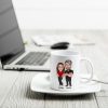 Like Father Like Daughter Like Son Caricature Fist Bump Personalized Mug