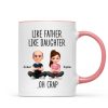 Like Father Like Daughter Oh Crap - Personalized Mug - Funny Christmas Gift from Dad to Daughter