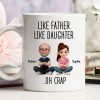Like Father Like Daughter Oh Crap - Personalized Mug - Funny Christmas Gift from Dad to Daughter