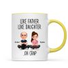Like Father Like Daughter Oh Crap - Personalized Mug - Funny Christmas Gift from Dad to Daughter