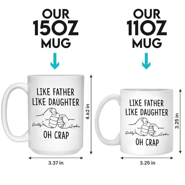 Like Father Like Son - Family Personalized Custom Mug - Gift For Family Members Like Father Like Son - Family Personalized Custom Mug - Gift For Family Members