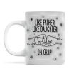 Like Father Like Son Like Daughter One Line Fist Bump Personalized 3D Inflated Printed Mug