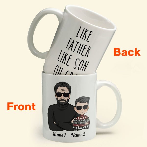 Like Father Like Son Oh Crap - Personalized Mug Like Father Like Son Oh Crap - Personalized Mug