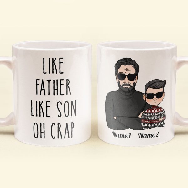 Like Father Like Son Oh Crap - Personalized Mug Like Father Like Son Oh Crap - Personalized Mug