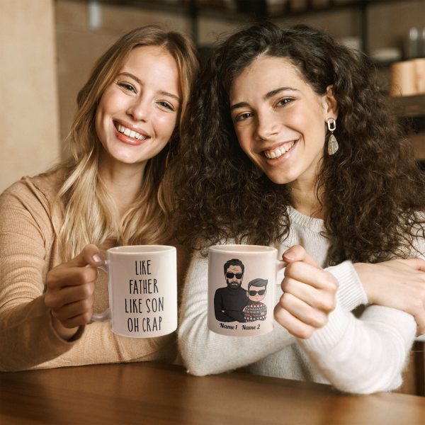 Like Father Like Son Oh Crap - Personalized Mug Like Father Like Son Oh Crap - Personalized Mug