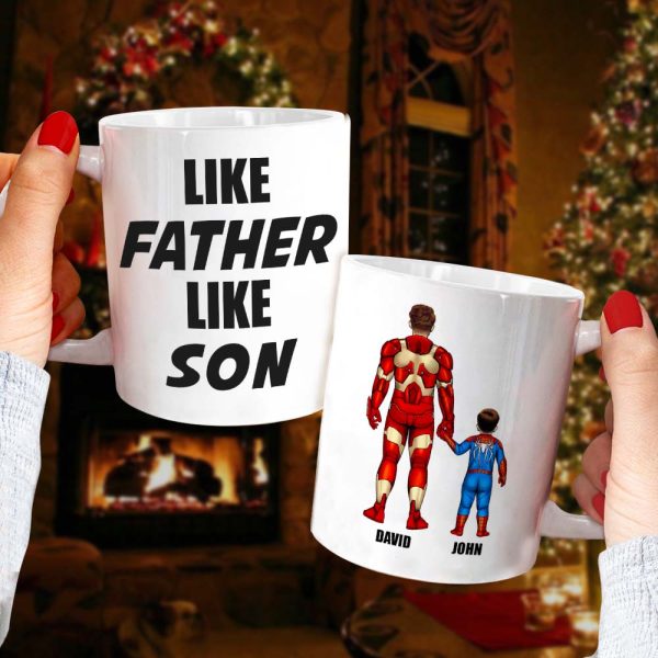Like Father Like Son Personalized Mug, Gift For Family
