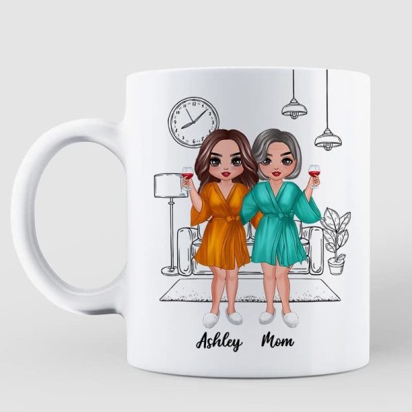 Like Mother Daughter Bathrobe Personalized Mug Like Mother Daughter Bathrobe Personalized Mug