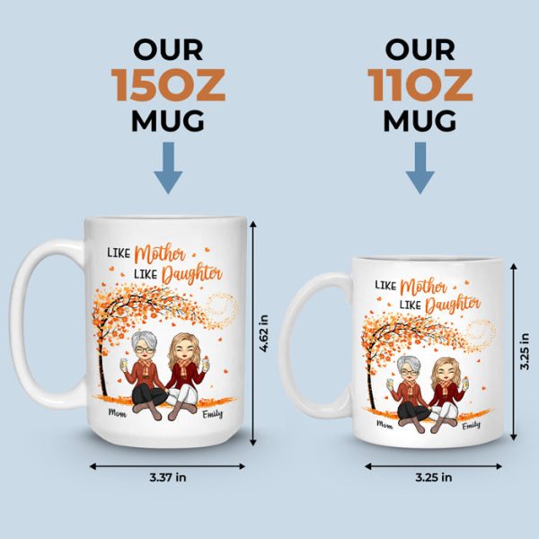 Like Mother Like Daughter - Family Personalized Custom Mug - Mother's Day, Birthday Gift For Mom From Daughter Like Mother Like Daughter - Family Personalized Custom Mug - Mother's Day, Birthday Gift For Mom From Daughter
