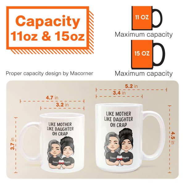 Like Mother Like Daughter - Personalized Mug - Birthday, Mother's Day Gift For Mother, Mom, Daughter Like Mother Like Daughter - Personalized Mug - Birthday, Mother's Day Gift For Mother, Mom, Daughter