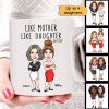Like Mother Like Daughter Cartoon Caricature Personalized Mug Like Mother Like Daughter Cartoon Caricature Personalized Mug