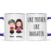 Like Mother Like Daughter Doll Woman Sitting Watercolor Style Personalized Mug Like Mother Like Daughter Doll Woman Sitting Watercolor Style Personalized Mug