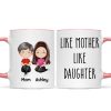 Like Mother Like Daughter Doll Woman Sitting Watercolor Style Personalized Mug Like Mother Like Daughter Doll Woman Sitting Watercolor Style Personalized Mug