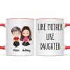 Like Mother Like Daughter Doll Woman Sitting Watercolor Style Personalized Mug Like Mother Like Daughter Doll Woman Sitting Watercolor Style Personalized Mug