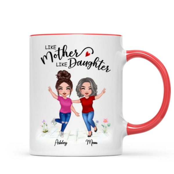 Like Mother Like Daughter Happy Women Personalized Mug Like Mother Like Daughter Happy Women Personalized Mug