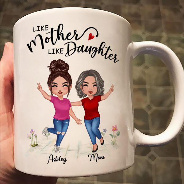 Like Mother Like Daughter Happy Women Personalized Mug Like Mother Like Daughter Happy Women Personalized Mug