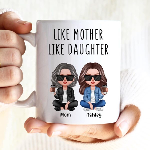 Like Mother Like Daughter Realistic Doll Personalized Mug Like Mother Like Daughter Realistic Doll Personalized Mug