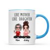 Like Mother Like Daughters Doll Mom And Daughters Sitting Gift For Mom Daughters Personalized Mug