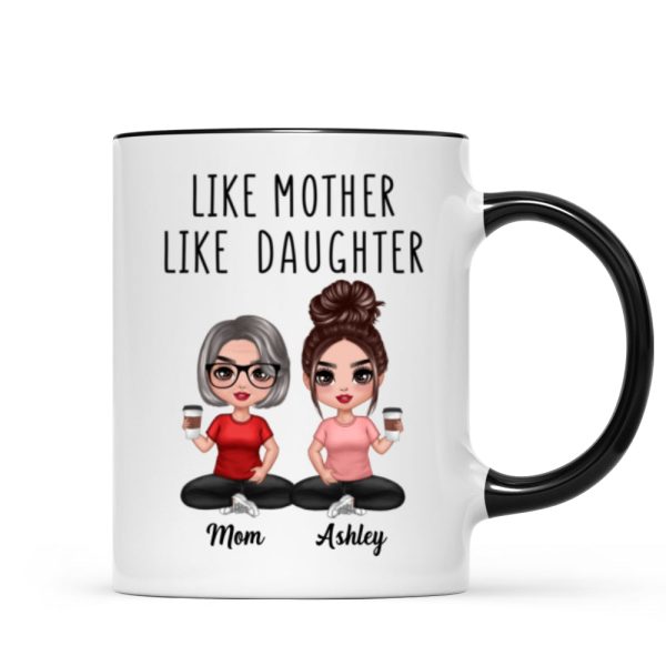Like Mother Like Daughters Doll Mom And Daughters Sitting Gift For Mom Daughters Personalized Mug