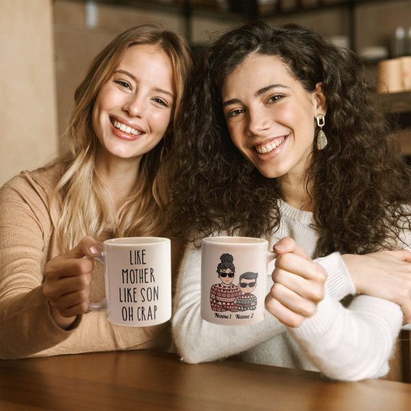Like Mother Like Son Oh Crap - Personalized Mug Like Mother Like Son Oh Crap - Personalized Mug