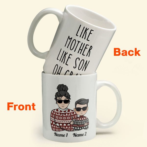 Like Mother Like Son Oh Crap - Personalized Mug Like Mother Like Son Oh Crap - Personalized Mug
