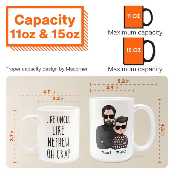 Like Uncle Like Nephew Oh Crap - Personalized Mug Like Uncle Like Nephew Oh Crap - Personalized Mug
