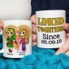 Linked Together Personalized Couple White Mug - 03natn030623