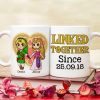 Linked Together Personalized Couple White Mug - 03natn030623