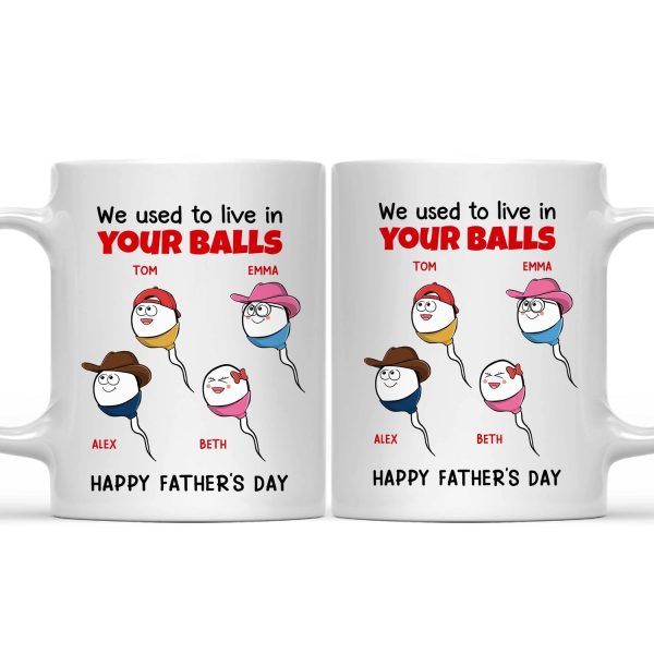 Little Cute Kids We Used To Live - Gift For Father, Dad - Personalized Mug Little Cute Kids We Used To Live - Gift For Father, Dad - Personalized Mug