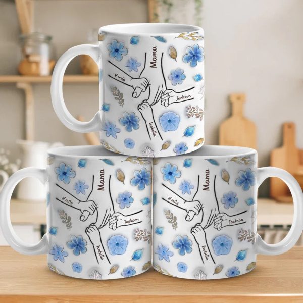 Little Hands, Big Love - Family Personalized Custom 3D Inflated Effect Printed Mug - Christmas Gift For Mom, Grandma Little Hands, Big Love - Family Personalized Custom 3D Inflated Effect Printed Mug - Christmas Gift For Mom, Grandma