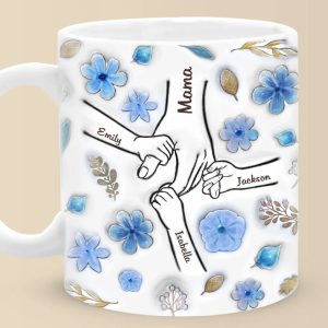 Little Hands, Big Love - Family Personalized Custom 3D Inflated Effect Printed Mug - Christmas Gift For Mom, Grandma