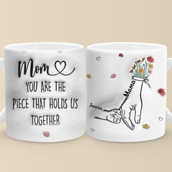 Little Hands, Big Love - Family Personalized Custom 3D Inflated Effect Printed Mug - Gift For Mom, Grandma Little Hands, Big Love - Family Personalized Custom 3D Inflated Effect Printed Mug - Gift For Mom, Grandma