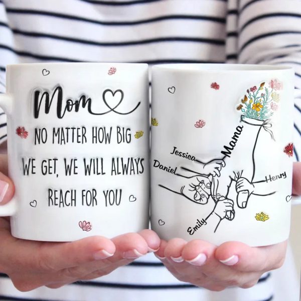 Little Hands, Big Love - Family Personalized Custom 3D Inflated Effect Printed Mug - Gift For Mom, Grandma Little Hands, Big Love - Family Personalized Custom 3D Inflated Effect Printed Mug - Gift For Mom, Grandma